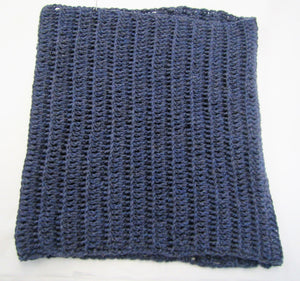 Handcrafted unique acrylic wool crochet blue snood