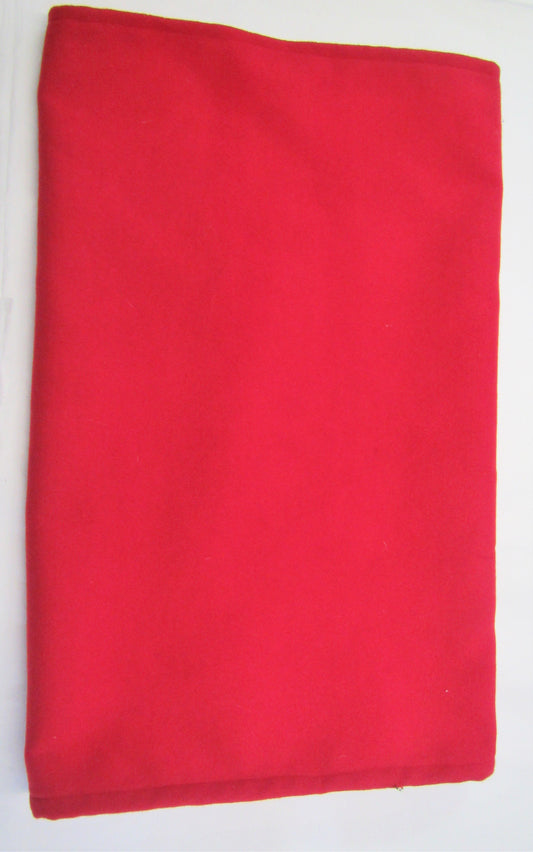 Handcrafted unique wool and polyester mix red snood