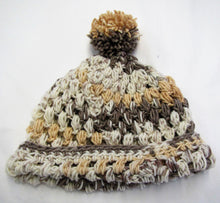 Load image into Gallery viewer, Handcrafted crochet bobble hats in various colours and sizes