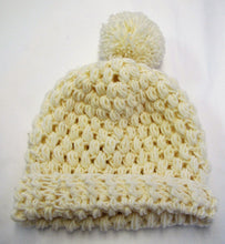Load image into Gallery viewer, Handcrafted crochet bobble hats in various colours and sizes