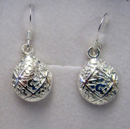 Handcrafted easter egg earrings on 925 sterling silver hooks