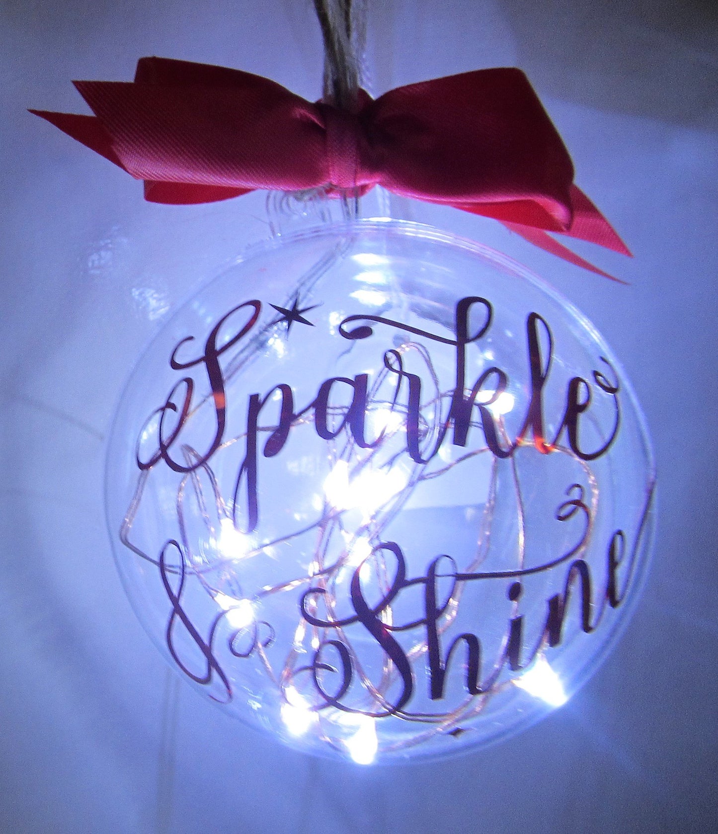 Various beautiful handcrafted light up tree decoration