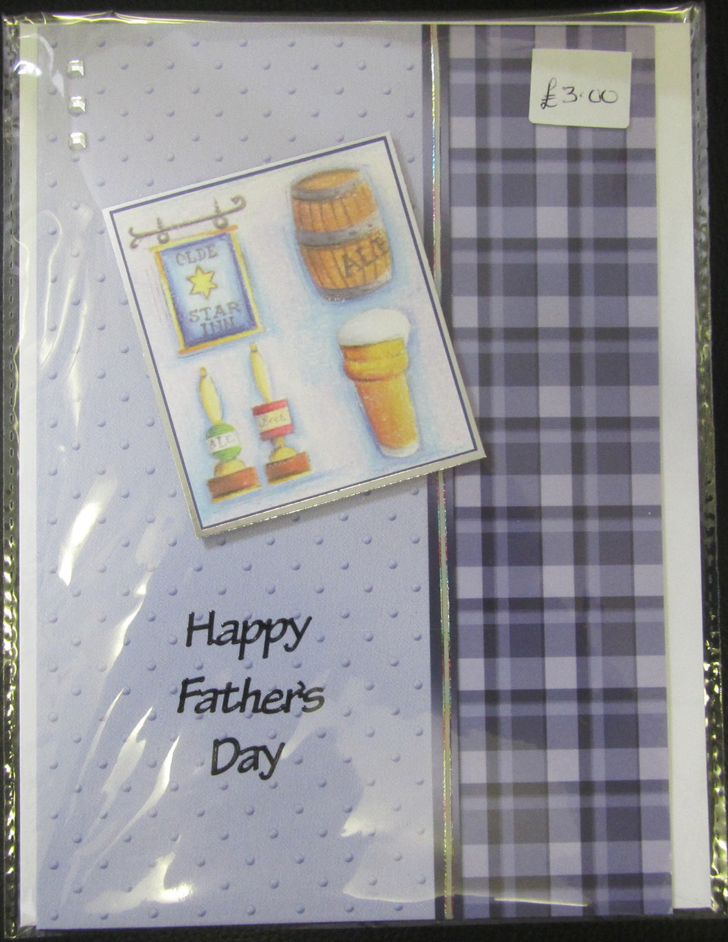 Handcrafted ale themed father's day card