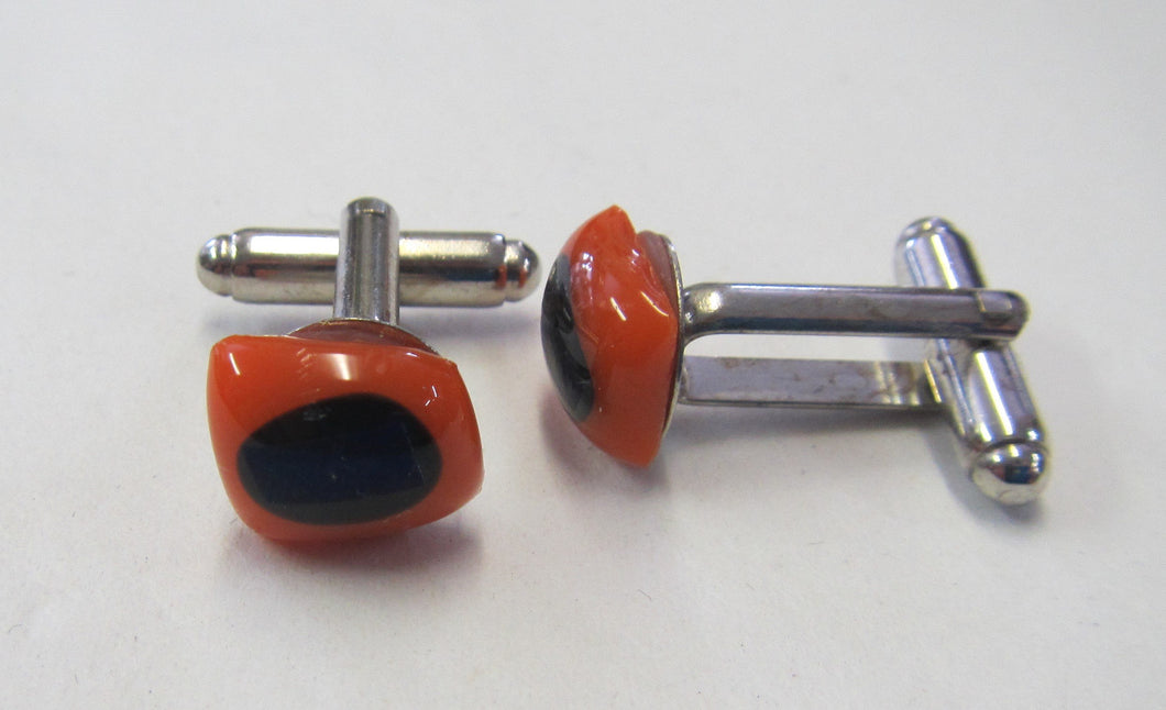 Handcrafted beautiful glass cuff links various colours
