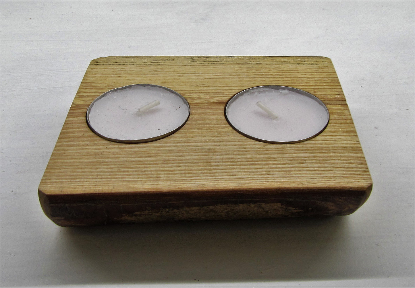 Handcrafted beautiful ash wood candle holder