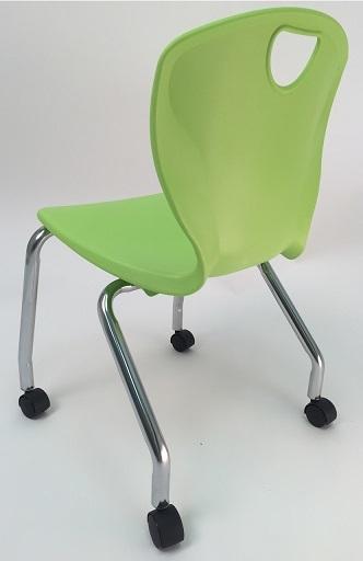 Scholar Craft SC5118XL-C Thrive School Stack Chair with Casters 18" Seat Height Set of 4 - Quick Ship