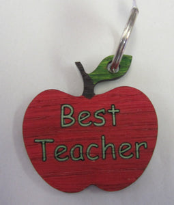 Handcrafted beautiful best teacher apple key ring