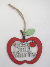 Load image into Gallery viewer, Handcrafted beautiful best teacher apple hanging decorations