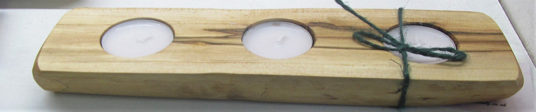 Handcrafted beautiful wooden 3 t-light holder - Various sizes