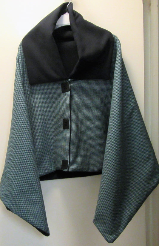 Handcrafted beautiful tweed woman's poncho