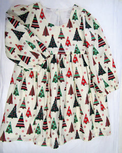 Handcrafted Christmas tree dress 3-4 years