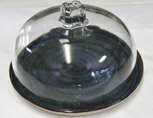 Handcrafted beautiful ceramic cheese plate dome