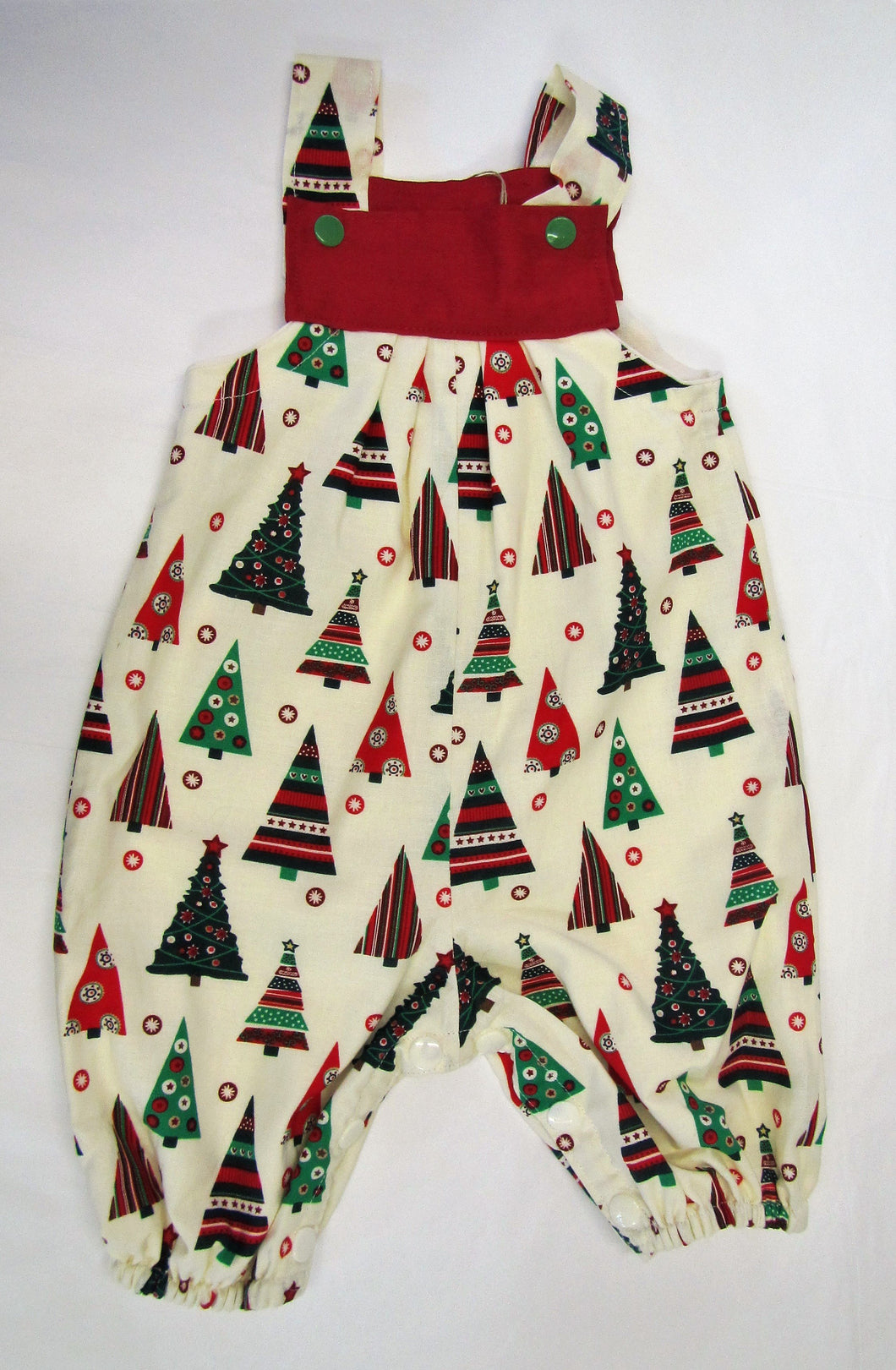 Handcrafted Christmas Tree romper suit fully lined Various sizes