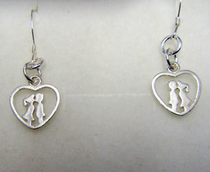 Handcrafted Kissing Cousins 925 sterling silver earrings