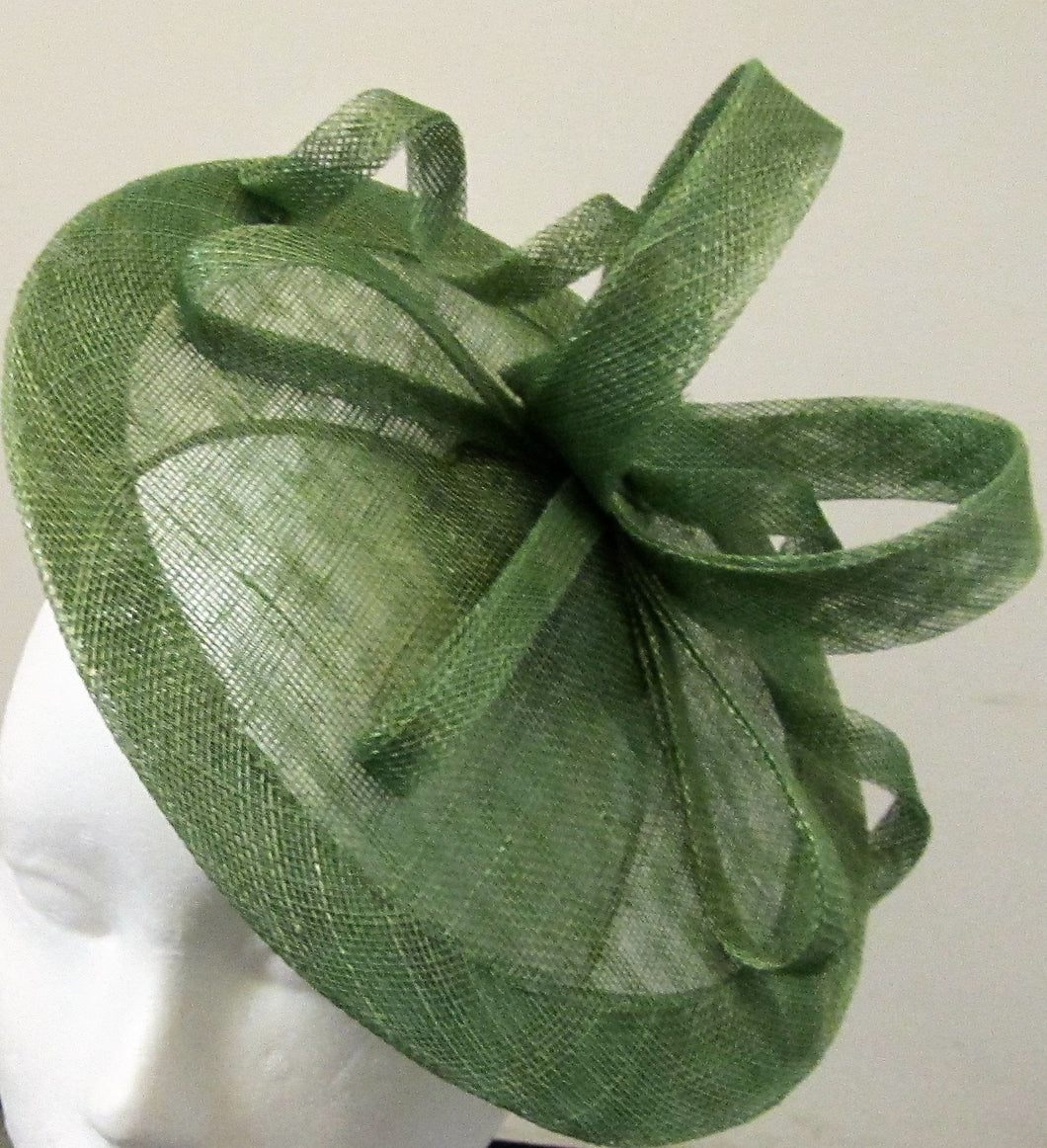 Handcrafted small disk with bows fascinator on a hair band various colours