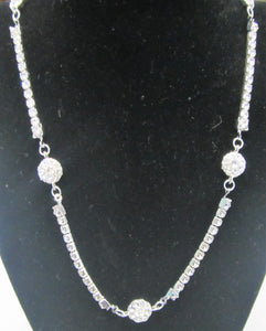 Handcrafted Swarovski crystal and Rhinestone Flower Necklace with 925 sterling silver findings