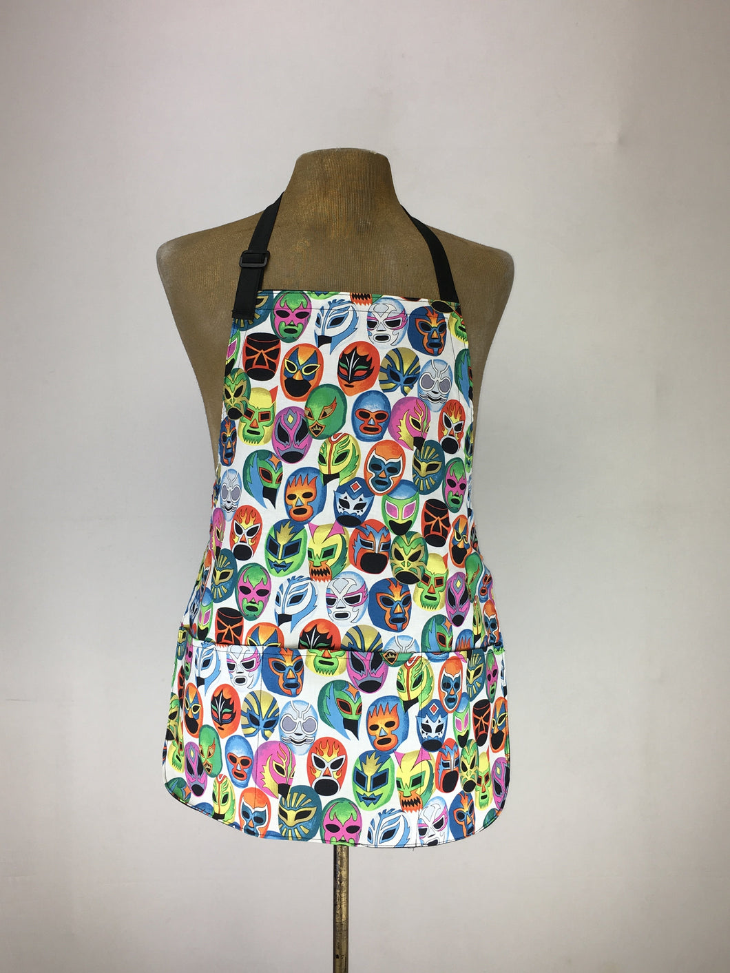 Lucha Libre MASCARITAS print handcrafted double sided apron