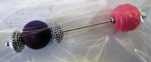 Handcrafted Knitwear pins size approximately 7 cm long