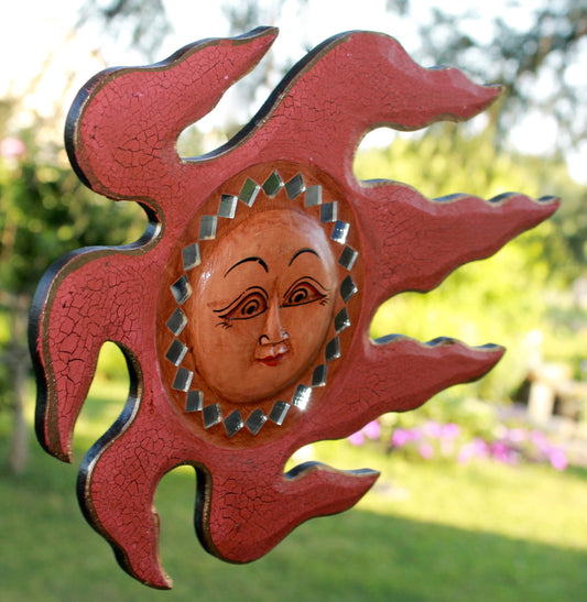 Wind blown SUN Burst Celestial Mosaic Wall plaque