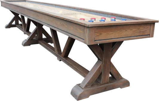 Playcraft Brazos River 12' Pro-Style Shuffleboard Table In Weathered Barn