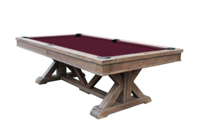 Playcraft Brazos River 8' Slate Pool Table w/ Leather Drop Pockets