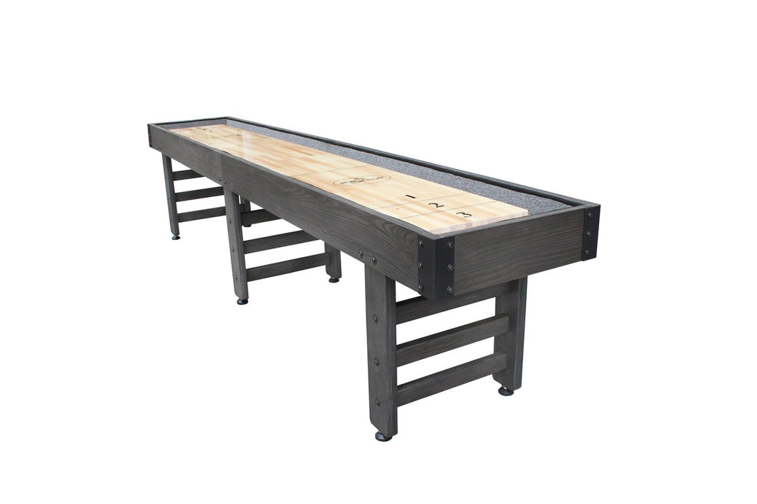 Playcraft 16' Saybrook Shuffleboard Table in Weathered Charcoal Gray