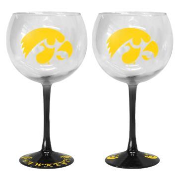 Iowa Hawkeyes NCAA Hand Crafted Balloon Wine Glass 20oz