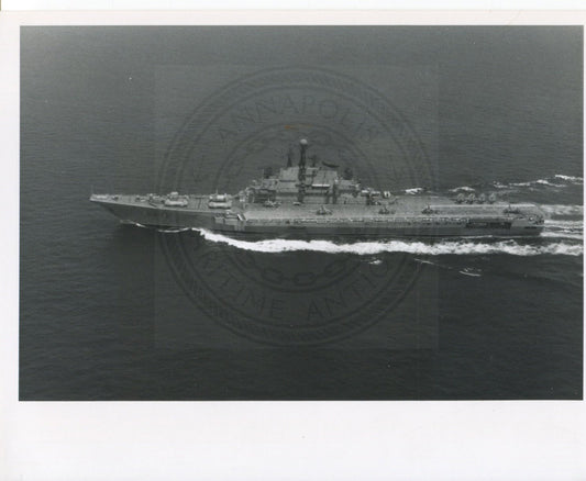Official U.S. Navy photo of Soviet aircraft carrier Kiev underway.