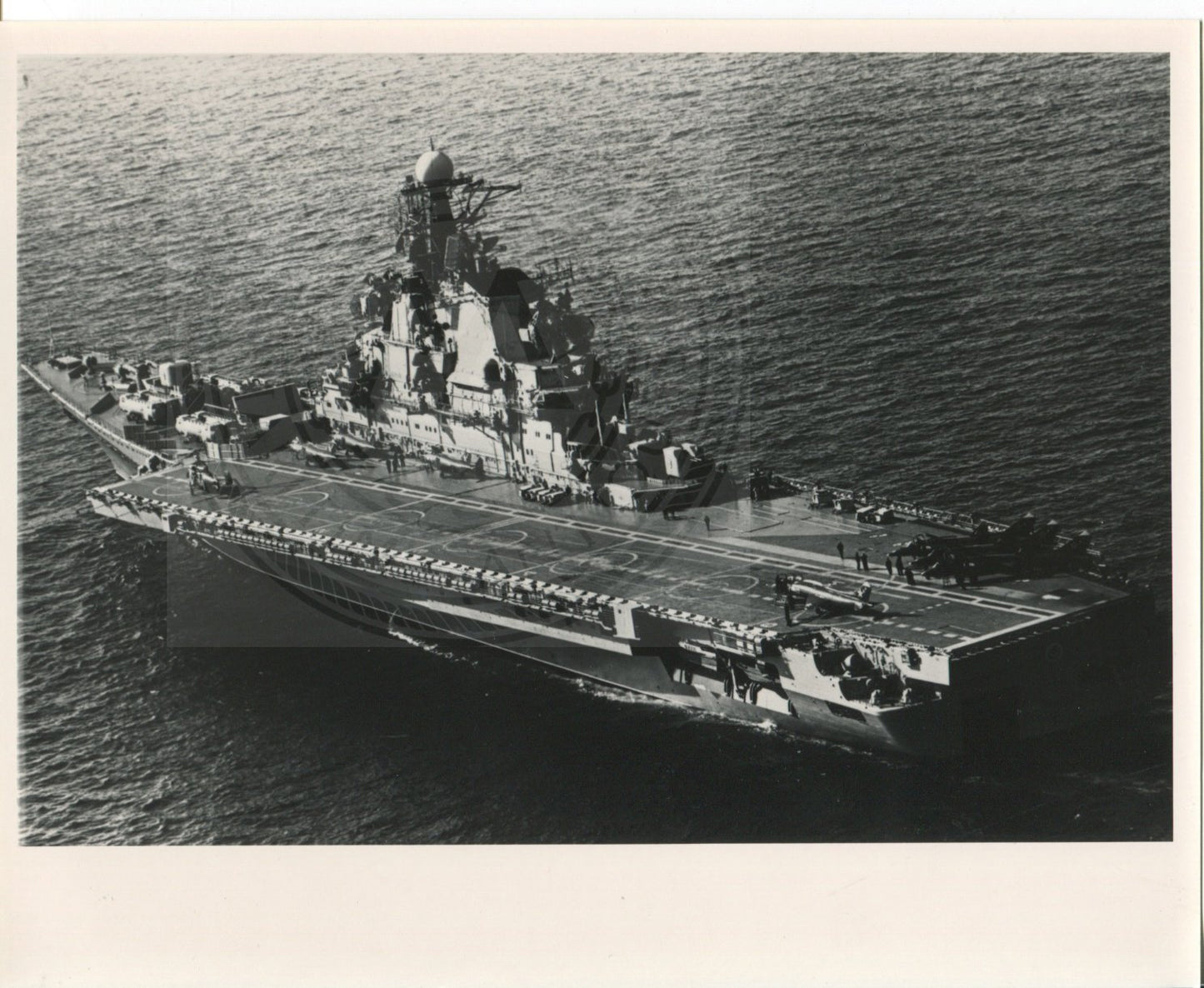 Official U.S. Navy photo of Soviet aircraft carrier Kiev underway.