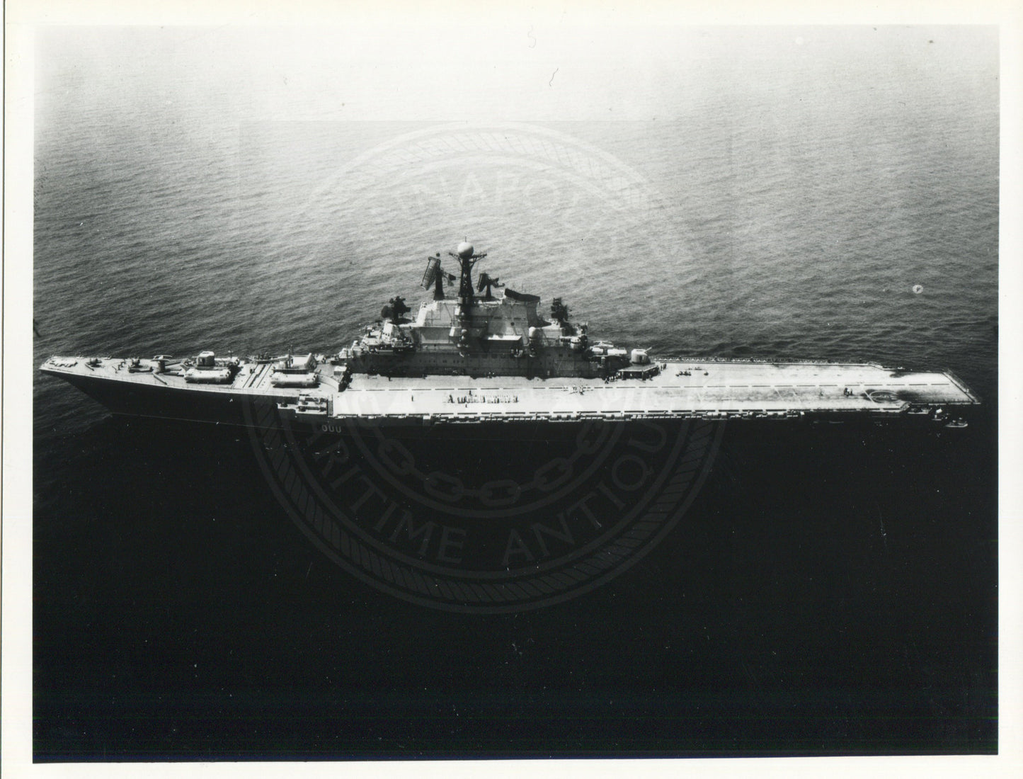 Official U.S. Navy photo of Soviet aircraft carrier Kiev underway.