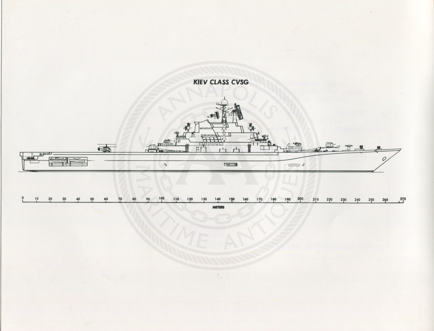 Official U.S. Navy photo of Soviet aircraft carrier Kiev underway.