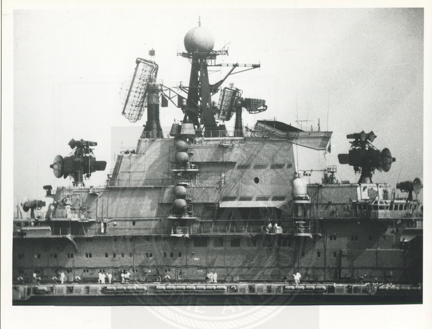 Official U.S. Navy photo of Soviet aircraft carrier Kiev underway.