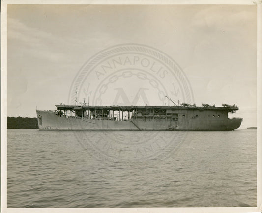 Official Navy Photo of WWII era USS Long Island (CVE-9) Aircraft Carrier