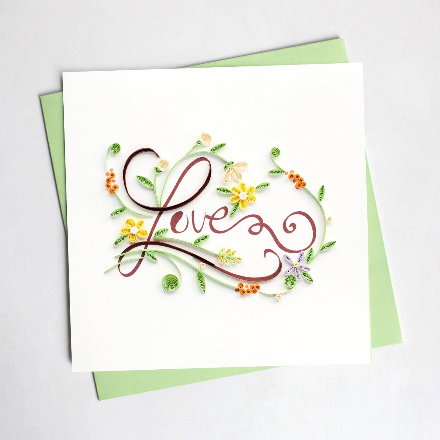 Quilling Card- Hand-Crafted Cards, Love