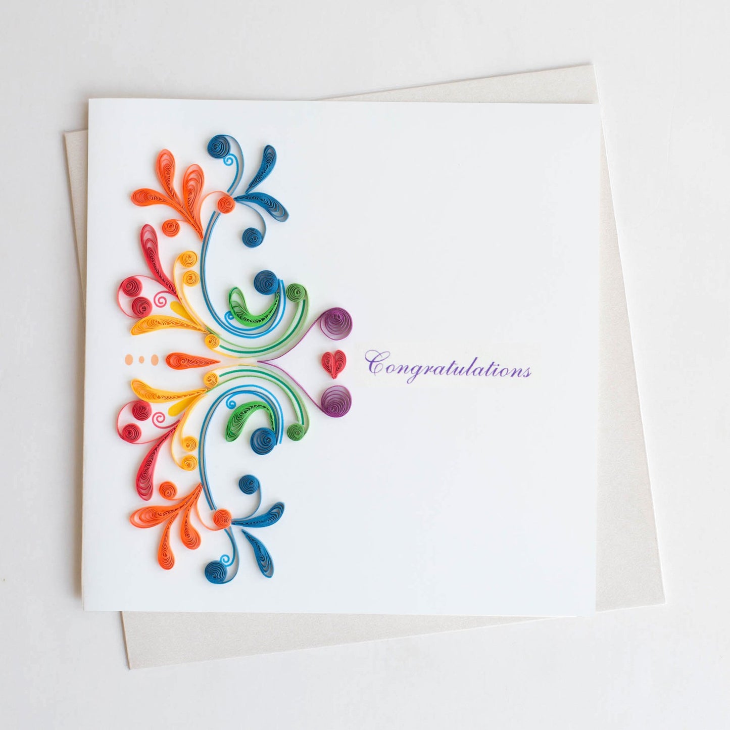 Quilling Card- Hand-Crafted Cards, Congratulations