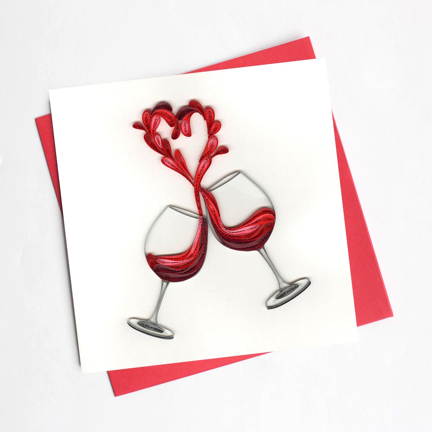 Quilling Card- Hand-Crafted Cards, Toast To Love