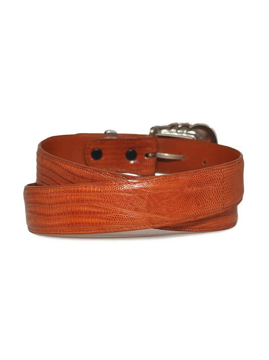 Lucchese Genuine Lizard Handcrafted in USA Western Belt W8051 Tan