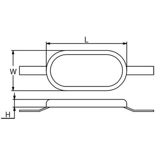 Martyr Pleasurecraft Weld-On Hull Anodes, Zinc