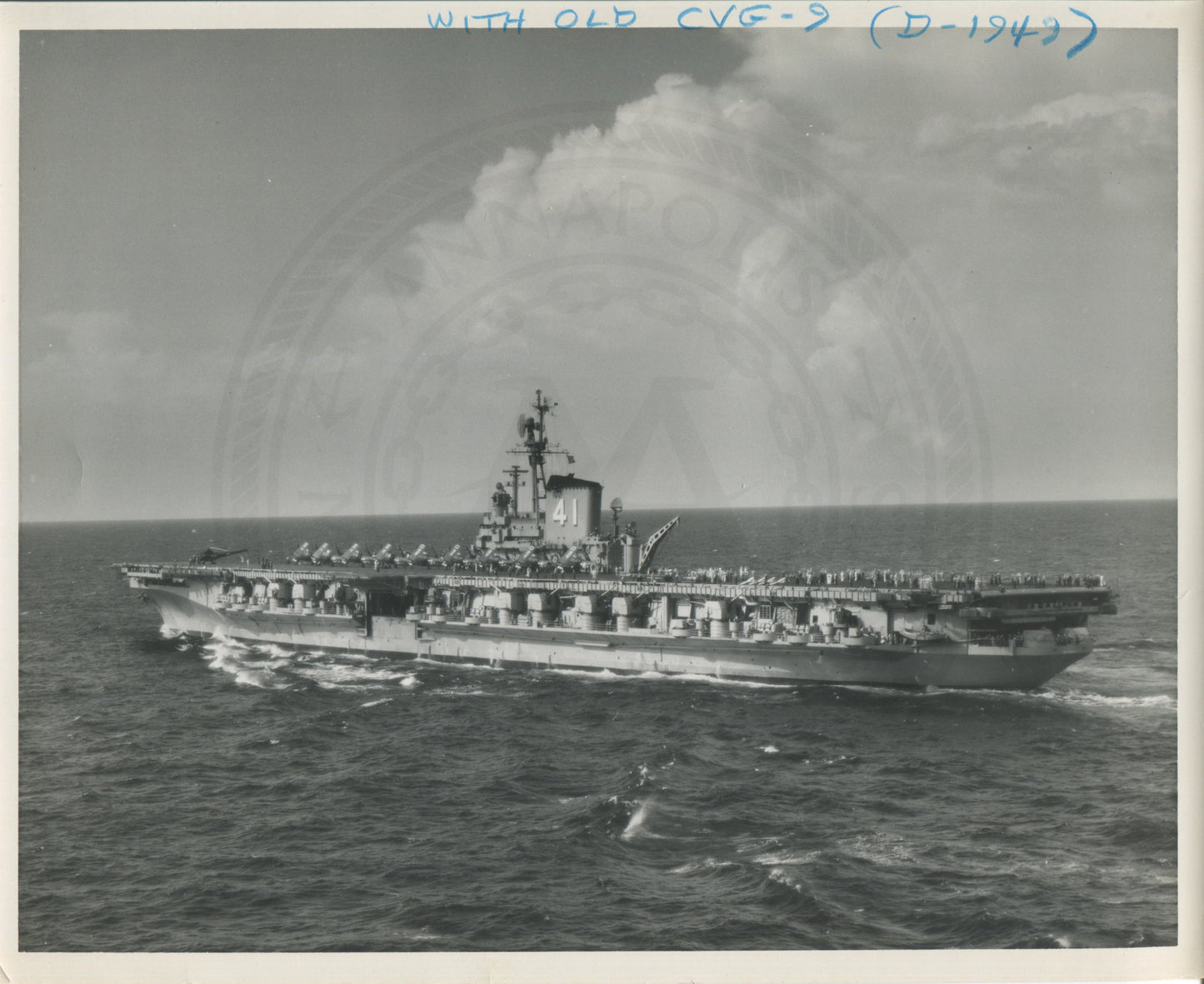 Official Navy Photo of WWII era USS Midway (CV-41) Aircraft Carrier