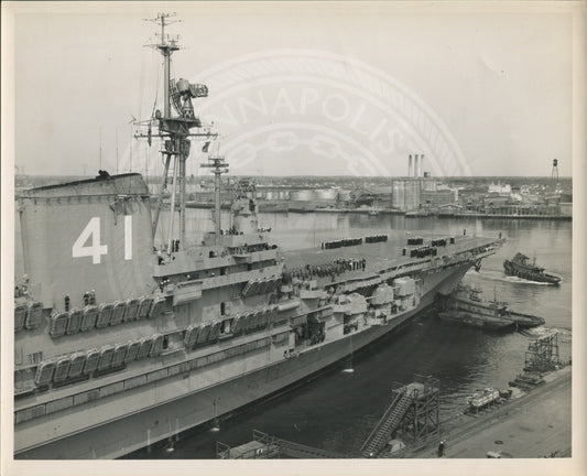 Official Navy Photo of WWII era USS Midway (CV-41) Aircraft Carrier