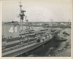 Official Navy Photo of WWII era USS Midway (CV-41) Aircraft Carrier