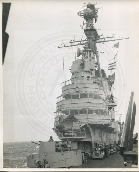 Official Navy Photo of WWII era USS Midway (CV-41) Aircraft Carrier