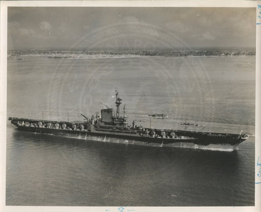 Official Navy Photo of WWII era USS Midway (CV-41) Aircraft Carrier