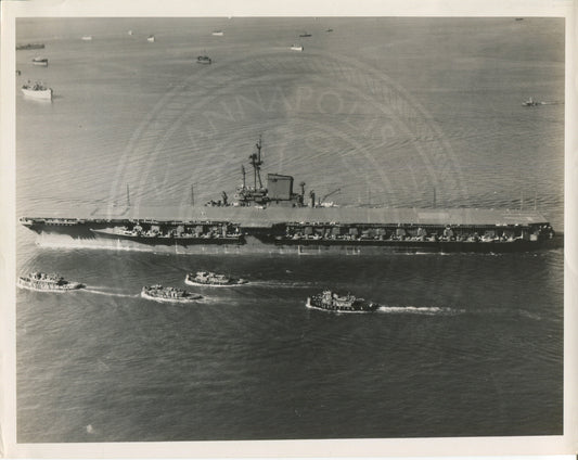 Official Navy Photo of WWII era USS Midway (CV-41) Aircraft Carrier