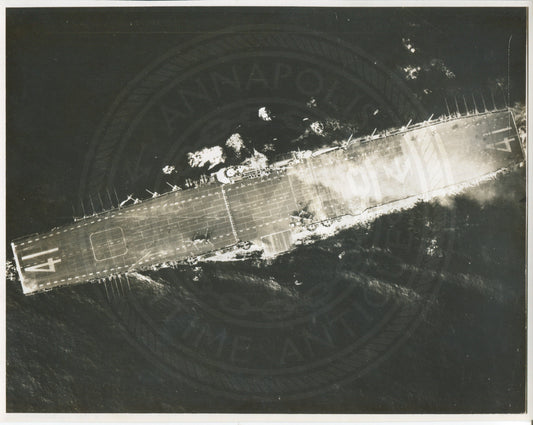 Official Navy Photo of WWII era USS Midway (CV-41) Aircraft Carrier