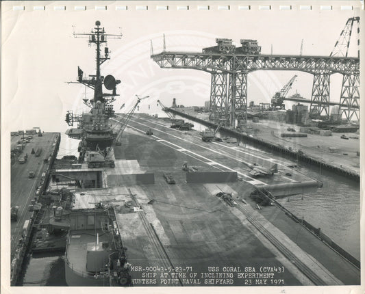 Official Navy Photo of WWII era USS Midway (CV-41) Aircraft Carrier
