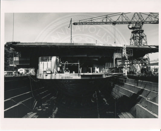 Official Navy Photo of WWII era USS Midway (CV-41) Aircraft Carrier