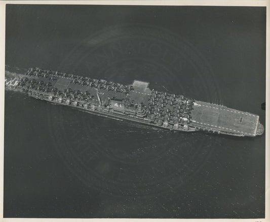 Official Navy Photo of WWII era USS Midway (CV-41) Aircraft Carrier