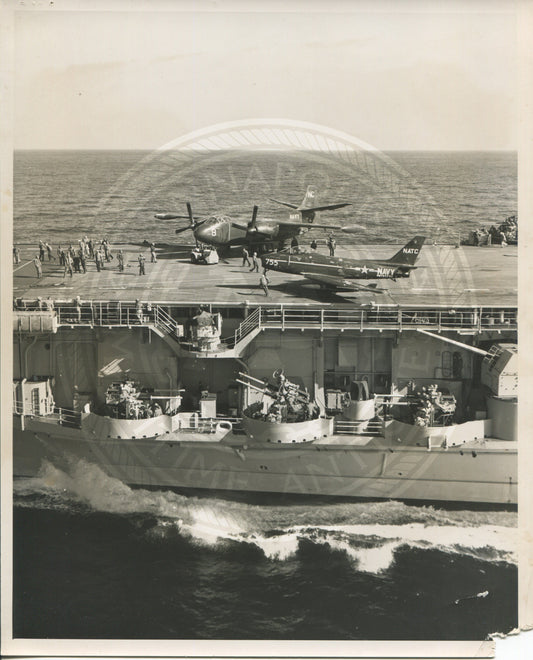 Official Navy Photo of WWII era USS Midway (CV-41) Aircraft Carrier