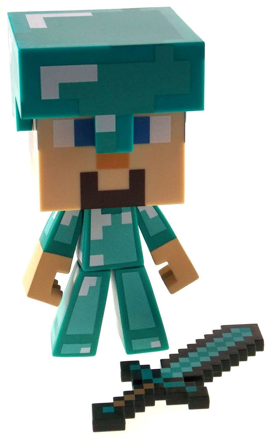 Minecraft Steve Diamond Edition 6" Limited Vinyl Figure Sword Helment Poseable
